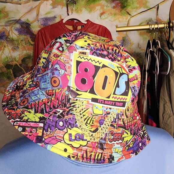 Made In The 80's Costume XL T-Shirt & Bucket Hat Combo - Picture 3 of 5